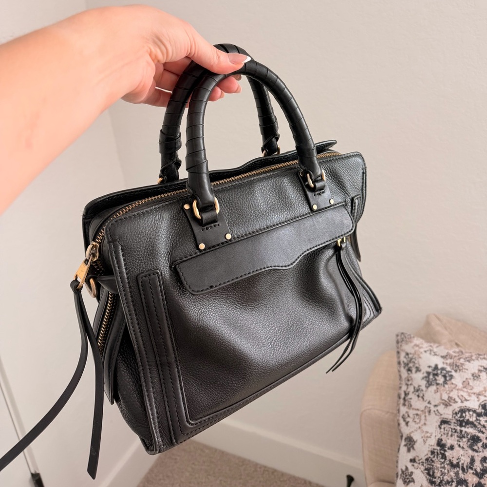 Rebecca Minkoff Black Tote with Gold Hardware